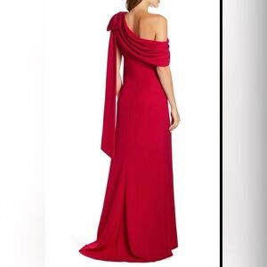 Tadashi Shoji one shoulder column gown